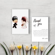 Customized Minimalist Thank You Letter Napkin Note Printable Wedding Menu Thank Yo Template Thank You Card Inserts 4×6"Size 2024 - buy cheap