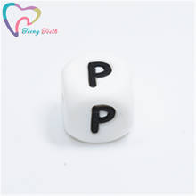 10 PCS Letter P Alphabet Letter Dice Loose Silicone Beads in 26 Letters Dice Beads Food Grade BPA Free Silicone 2024 - buy cheap