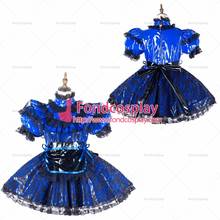 Fondcosplay-Disfraz de sirvienta cruzada para adulto, traje sexy de pvc pesado, uniforme Bloqueable, delantal negro, hecho a medida [G2142] 2024 - compra barato