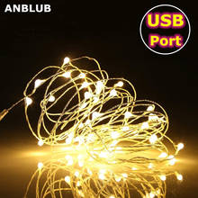 5M 10M USB Powered LED String lights Silver Wire Fairy Garland New Year Decor Wedding Christmas Decoration for Home Room 2024 - buy cheap