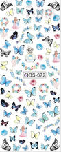Stickers For Nail Art DIY  Colorful butterfly Water Transfer Nail Stickers Wraps Foil Sticker Manicure 2024 - buy cheap