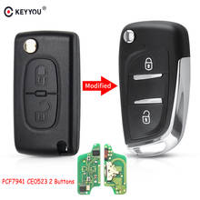 KEYYOU ASK 433MHz ID46 Chip CE0523 Modified Flip Folding Remote Key For Citroen C2 C3 C4 C5 HU83/ VA2 Blade 2 Auto Car Key 2024 - buy cheap