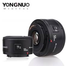 YONGNUO 50 мм Lennings F1.8 диафрагма для EF-mount DSLR камеры Автофокус полная Рамка 2024 - купить недорого