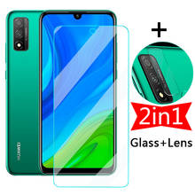 2in1 Screen Protective Glass on for Huawei P Smart 2020 2021 Psmart Z Pro 2019 Plus 2018 Tempered Protector + Camera Lens Film 2024 - buy cheap