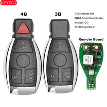 KEYECU Xhorse MB FBS3 BGA Keyless-Go Smart Remote Key 3/4 Кнопка 315 МГц/433 МГц для Mercedes-Benz W204 W207 W212 W164 W166 W221 2024 - купить недорого