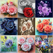 New DIY 5D Diamond Painting Flower Diamond Embroidery Scenery Cross Stitch Full Round/Square Drill Home Crafts Home Decor Gift 2024 - buy cheap