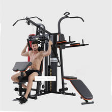 Banco integrado e grande de musculação 0601a, equipamento fitness completo para treino de força muscular, bolsa de areia e abdominais 2024 - compre barato