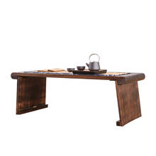 Mesa de té plegable de madera maciza, decoración creativa japonesa, mesa de cama portátil multifunción, ventana de Bahía, mesa de centro 2024 - compra barato