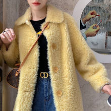 Abrigo de piel de oveja para mujer, chaqueta gruesa y cálida de lana auténtica, A12, invierno, 2020 2024 - compra barato