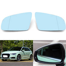 Artudatech 1Pair Side Rearview Mirror Glass Blue For Audi A4 B6 B7 A6 C6 2005 2006 2007 2008 2024 - buy cheap