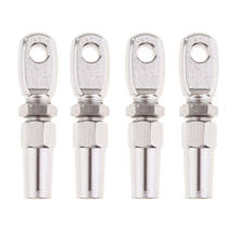 4x 316 Marine Grade Stainless Steel Swageless Eye Terminal For 3mm Cable 2024 - buy cheap