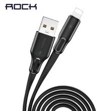 ROCK USB Cable Fast Charging Mobile Phone Cable for iPhone XS XR 2A Charging Data Sync Cord for iPhone 8 iPad Cable for iOS 12 2024 - buy cheap