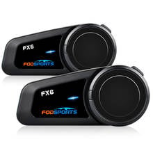 Fodsports FX6 Motorcycle Helmet Intercom 6 Rider Wireless Bluetooth Headset Intercomunicador moto ライダースジャケット  오토바이 블루투스 мотоцикл 2024 - buy cheap