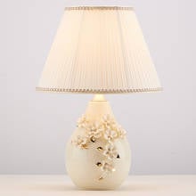 Lâmpada de mesa em estilo chinês mf003, lâmpadas led brancas com tecido e27, para cabeceira, sintonização, estúdio e sala de chá