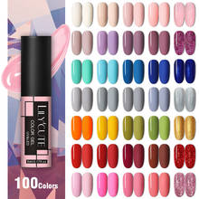 LILYCUTE Matte Effect 100 Colors 5ml UV Gel Nail Polish Nude Glitter Semi Permanent Soak Off UV Gel Varnish Nail Art Varnish 2024 - купить недорого