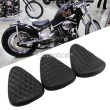 Cafe racer-assento para motocicleta, preto, couro sintético, assento solo, fonte, suporte para harley chopper, honda, personalizado 2024 - compre barato