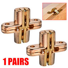 2pcs Hidden Furniture Hinges Invisible Cross Cabinet Cupboard Wooden Boxes Door Window Hinges Hardware Tools 2024 - buy cheap