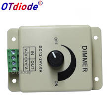 12V 24V LED Dimmer Switch 8A Voltage Regulator Adjustable Controller for LED Strip Light Lamp 2024 - купить недорого