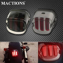 Мотоцикл Красный светодиодный задний фонарь светильник дыма/хром линзы задний стоп фонарь освещения номерного знака для Harley Softail Touring Dyna Sportster XL 2024 - купить недорого