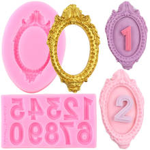 Frame Numbers Silicone Mold Lollipop Fondant Molds Baby Birthday Cake Decorating Tools Cupcake Topper Candy Clay Chocolate Mould 2024 - buy cheap