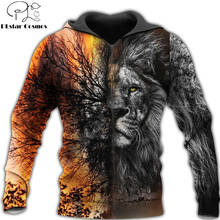 Sudadera con capucha con estampado 3D de Love Lion King para hombre, ropa de calle Harajuku, moda Unisex, chaqueta de otoño, chándales, envío directo 2024 - compra barato