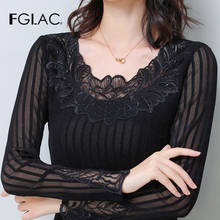 blusas mujer de moda 2019 Autumn long sleeve mesh tops Fashion casual hollow out blouse women shirt plus size female shirt 2024 - buy cheap