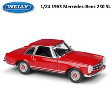 WELLY-coche Mercedes Benz 230 SL/Benz 220, modelo clásico de aleación de Metal, coche de juguete para niños, colección de decoración de artesanías, 1:24 2024 - compra barato