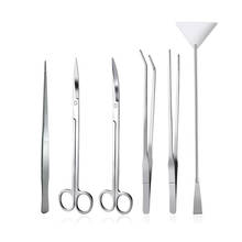 6PCS/Set Aquarium Cleaning Tools Aquascaping Landscaping Tool Kits Stainless Steel Aquatic Plants Scissors Tweezers Set 2024 - buy cheap