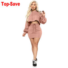 Fashion Nightclub Mini Dress Sexy Sweat Suits Women Matching Sets Crop Top And Solid Skirt Party Women 2 Piece Set Dropshipping 2024 - buy cheap