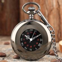 2020 New Arrivals Pendant Watches Steampunk Black Smooth Hole Designer Mechanical Hand Wind Pocket Watch Male Clock Female Time 2024 - buy cheap