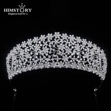 Himstory Luxurious Wedding Headdress High Grade Zircon CZ Bridal Tiara Queen Princess Beauty Pageant Party Evening Dress Headban 2024 - buy cheap