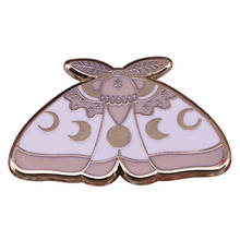 Magic Moon Moth Enamel Pin Badge Nature lovers gift clothing bag acces 2024 - buy cheap