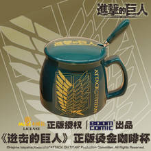 Anime Attack on Titan Jiyuu no Tsubasa Mug Cup Gold Stamping Ceramic Water Cup Anime Fashion Cosplay Birthday Gift 2024 - buy cheap