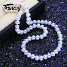 FENASY Natural Freshwater Pearl Necklaces For Women Handcrafted Statement Long Necklace Wedding Jewelry Neck Accessories 2024 - buy cheap