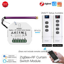 Прямая поставка; ZigBee DIY RF433 умный занавес модуль автоматического включения света для моторизованные шторы на роликах двигатель 2MQTT Tuya Smart APP Alexa Google Home 2024 - купить недорого