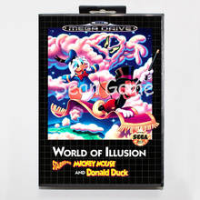 Elevata prestazione 16 Bit MD Game Card for Sega Mega Drive World Of Illusion Cover With Retail Box 2024 - buy cheap