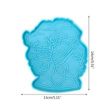 Afro Female Rolling Tray Resin Mold African Goddess Fruit Plate Silicone Mould P9YF 2024 - buy cheap