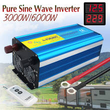 6000W Highly Efficency Inverter DC 12V 24V To AC 220V 230V  Pure Sine Wave Voltage Transformer Power Converter инвертор 12v 220 2024 - buy cheap