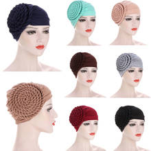 Muslim Women Beanies Skullies Hijabs Braid Bonnet Turban Hair Loss Hat Chemo Cancer Bandanas Arab Islamic Headwrap Fashion New 2024 - buy cheap