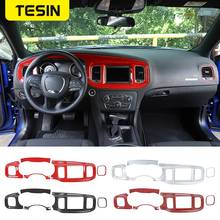TESIN ABS Car Center Control Dashboard Instrument Panel Decoration Cover Stickers For Dodge Charger 2015+ Interior Accessories 2024 - buy cheap