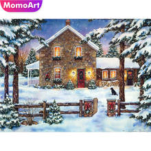 MomoArt-Pintura de diamante cuadrado completo para casa, bordado de diamantes 5D DIY, bordado de paisaje de invierno, costura, decoraciones para el hogar 2024 - compra barato