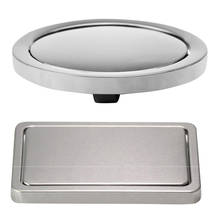 Kitchen Flap Lid Stainless Steel Flush Recessed Built-In Balance Flap Cover Trash Bin Garbage Can Trash Lid Kitchen Counter Top 2024 - buy cheap