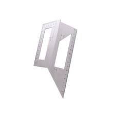 Regla de ángulo cuadrado de madera de aleación de aluminio, herramienta de medición de calibre de línea de marcado de ángulo de carpintería, 45/ 90 grados 2024 - compra barato