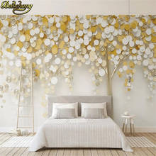 Beibehang-Mural de árbol de la fortuna dorado moderno personalizado, papel tapiz 3d, pizarra de fondo, foto mural, papel de pared, decoración 3D para habitación 2024 - compra barato