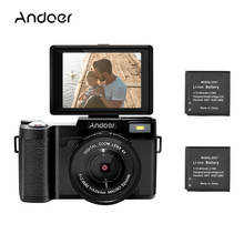 Andoer-câmera digital r1 1080p, câmera de vídeo 15fps full hd 24mp 4x com zoom digital, lanterna retrátil com filtro uv 4k 2024 - compre barato