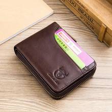 2020 Men's Wallet Genuine Leather Card Holder Vintage Women Purse Coin Pouch Multi-functional Cards Wallet Short Zipper Wallets 2024 - buy cheap
