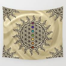 Flower of Life Tapestry Wall Hanging Wall Decor Bedroom Home Decoration Wall Tapestry Yoga Mat 2024 - buy cheap