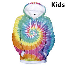 3 To 14 kids hoodie Tie Dye Flashbacks 3D Print hoodies boy/girls sweatshirt Colorful Psychedelic Jacket coat children pullover 2024 - buy cheap