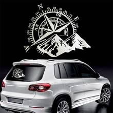 1pcs 3D High Quality Funny Car Sticker Compass Rose Navigate Mountain 4x4 Offroad Vinyl Sticker Decal Car Decal 2024 - buy cheap
