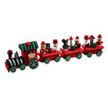 Рождественский деревянный поезд Снеговик нарисованный Рождественский Декор, орнамент для дома рождественские игрушки для детей подарок на Новый год Navidad #38 2024 - купить недорого